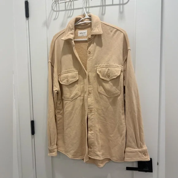 Aritzia Wilfred Free Free Terry Fleece Shirt Jacket - Picture 5 of 5